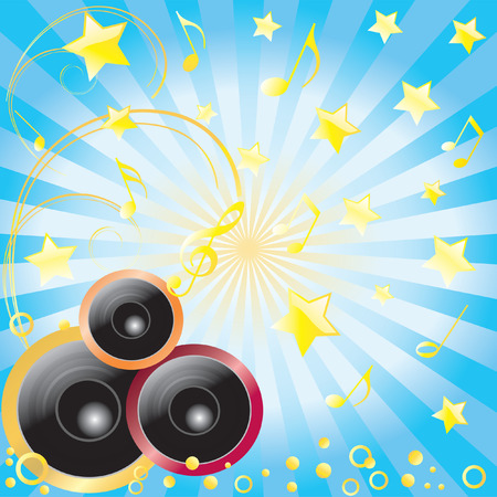 Abstract background with speakers.のイラスト素材