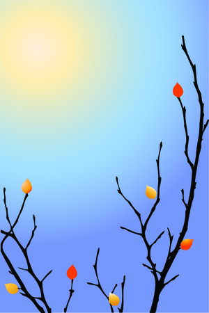 Autumn tree.のイラスト素材