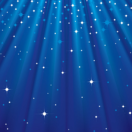 Abstract background with stars and blue rays. Abstract background with stars and blue rays.