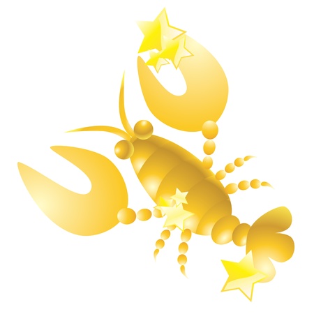 Cancer Zodiac sign - Cancer on a white background with stars のイラスト素材