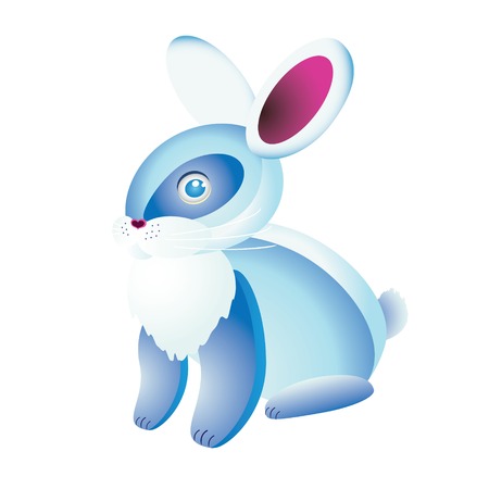 Blue rabbitのイラスト素材