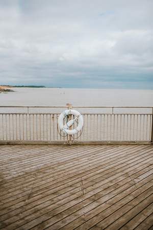 Southwold Pier detail. Rescue equipment.