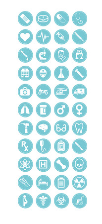Medical and health care icons for all hospital and medical occasions. Vector illustration.のイラスト素材