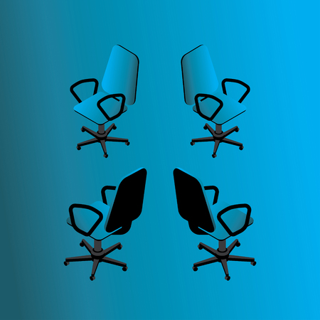 Isometric office chairのイラスト素材
