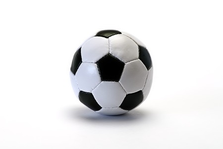 football on white isolated be reflected,の写真素材