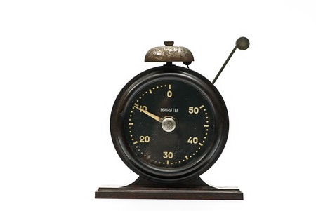 old stopwatch on white isolated