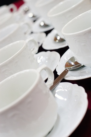 Perfect white coffee cup の写真素材