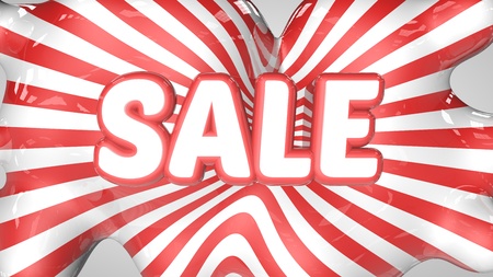 Sale red and white stripesの写真素材