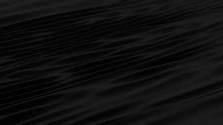 black material wavy background 3d renderの写真素材