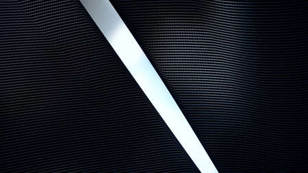 metal Carbon fiber material background with reflections, 3d render illustration.の写真素材