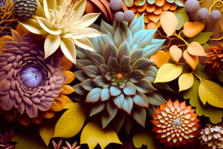 3D surreal illustration. Sacred geometry. Mysterious psychedelic relaxation pattern. Fractal abstract texture. Digital artwork graphic astrology magicの素材