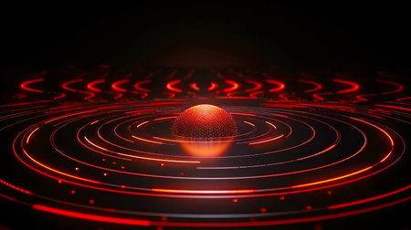 3d rendering of abstract technology digital background. High tech concept.の素材