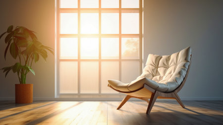 Modern bright interiors 3D rendering illustration - computer generated imageの素材