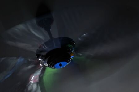 Slow shutter speed effect. Motion blur. Blurred.  fan rotatesの写真素材