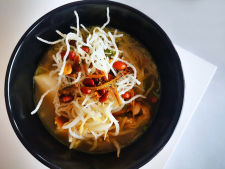 Soto traditional food. High angle