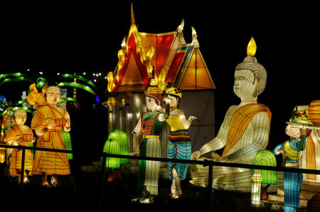 MALAYSIA, A VARIETY of unique lamp decoration designs attracted people to the Port Dickson International Lamp Festival held in Kampung Baru Sirusa, Port Dickson, on January 06,2023のeditorial素材