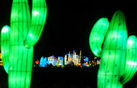 MALAYSIA, A VARIETY of unique lamp decoration designs attracted people to the Port Dickson International Lamp Festival held in Kampung Baru Sirusa, Port Dickson, on January 06,2023のeditorial素材