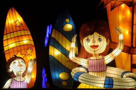 MALAYSIA, A VARIETY of unique lamp decoration designs attracted people to the Port Dickson International Lamp Festival held in Kampung Baru Sirusa, Port Dickson, on January 06,2023のeditorial素材