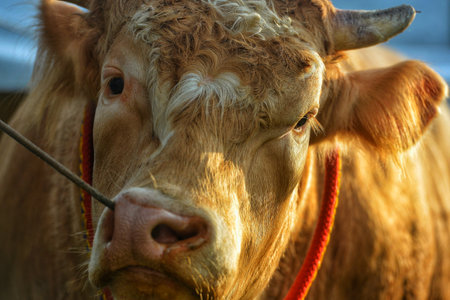 close up. head of buffloの写真素材