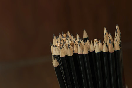 Stack the pencilsの写真素材