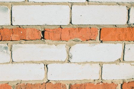 Texture of a wall of the house from a white brick. A backgroundの写真素材