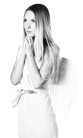 lovely angel on white background. Isolationの写真素材