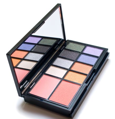 Makeup on white background. Isolated, shallow DOFの写真素材