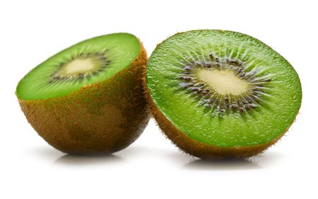 Kiwi fruit on a white background. Isolation on white, shallow DOFの写真素材