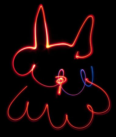 Abstract background, obtained with a freezelight photographic styleの写真素材