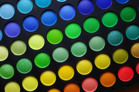 The Makeup palette. Close up, shallow DOF. の写真素材