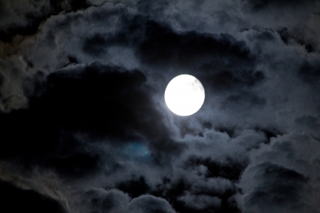 The night sky with moon and cloud. Natural abstract background.