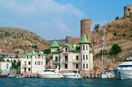 Genoese Fortress Cembalo. Balaklava. Crimea. Ukraine. のeditorial素材