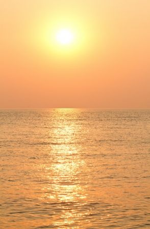 The beauty landscape with sunrise over sea. Shallow DOFの写真素材
