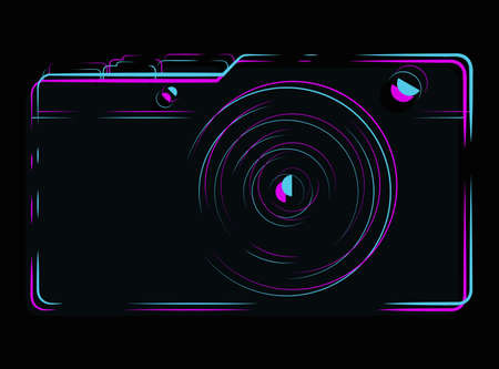 Camera colorful Icon design. image on clothes vector image.のイラスト素材