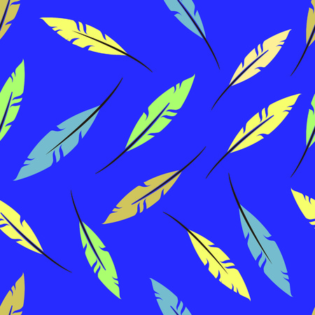 Feather illustration, typography, graphicsのイラスト素材