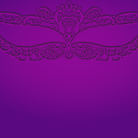 Mardi gras vector illustration. Face mask mardi gras. Hand drawn mask, doodleのイラスト素材
