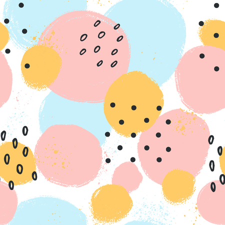 Seamless repeating pattern in pastel colors. Retro design, fashion art. For art template design, list, front page, mockup brochure theme style, banner, cover. Vector illustrationのイラスト素材