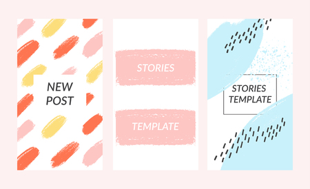 Social stories template. Editable torn paper design. Lifestyle concept.のイラスト素材