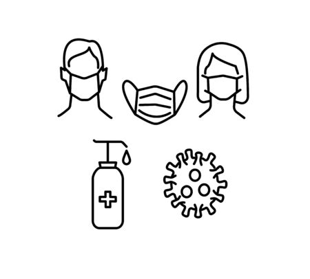 Stay at home, coronavirus, outbreak, epidemic, icon, symbolのイラスト素材