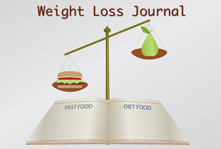 Weight loss journalのイラスト素材