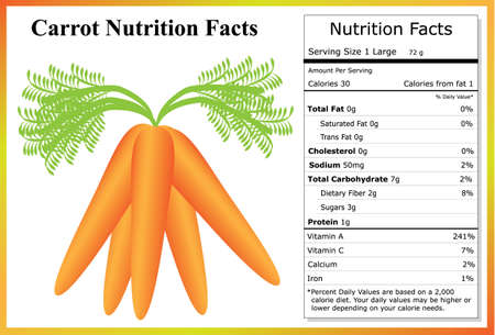 Carrot Nutrition Factsのイラスト素材