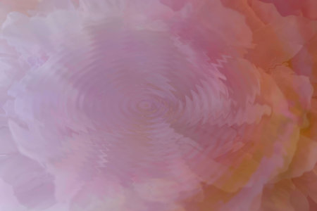 Water ripple over abstract flowerの写真素材