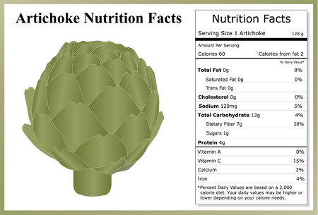 Artichoke Nutrition Factsのイラスト素材