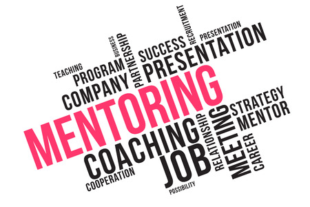 MENTORING word cloud collage, business concept background.のイラスト素材