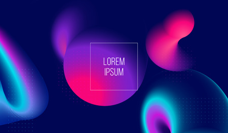 Wavy geometric background. Trendy gradient shapes composition.Template for the design of a logo, flyer or presentation. Eps10 vector.のイラスト素材
