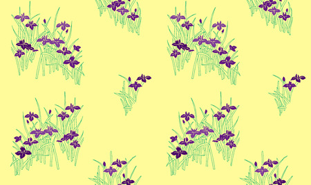 Seamless Floral Pattern in vector.  flowers and leaves.のイラスト素材