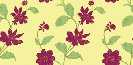 Seamless Floral Pattern in vector.のイラスト素材