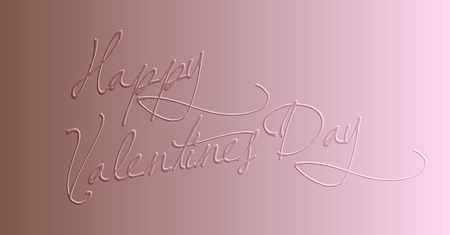 Valentine day hand drawn calligraphy.  Typographic Background. Hand Lettering Text Isolated On light background. Good For Greeting Cards.のイラスト素材