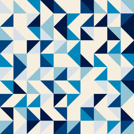 Seamless pink blue triangle pattern. Vector background. Geometric abstract texture