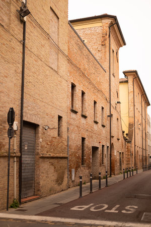 Rimini, Emilia Romagna, Italy - 2024: old street in old town centerの写真素材
